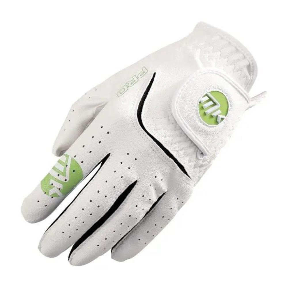 MKids MKids All Weather junior golf glove, white/lime