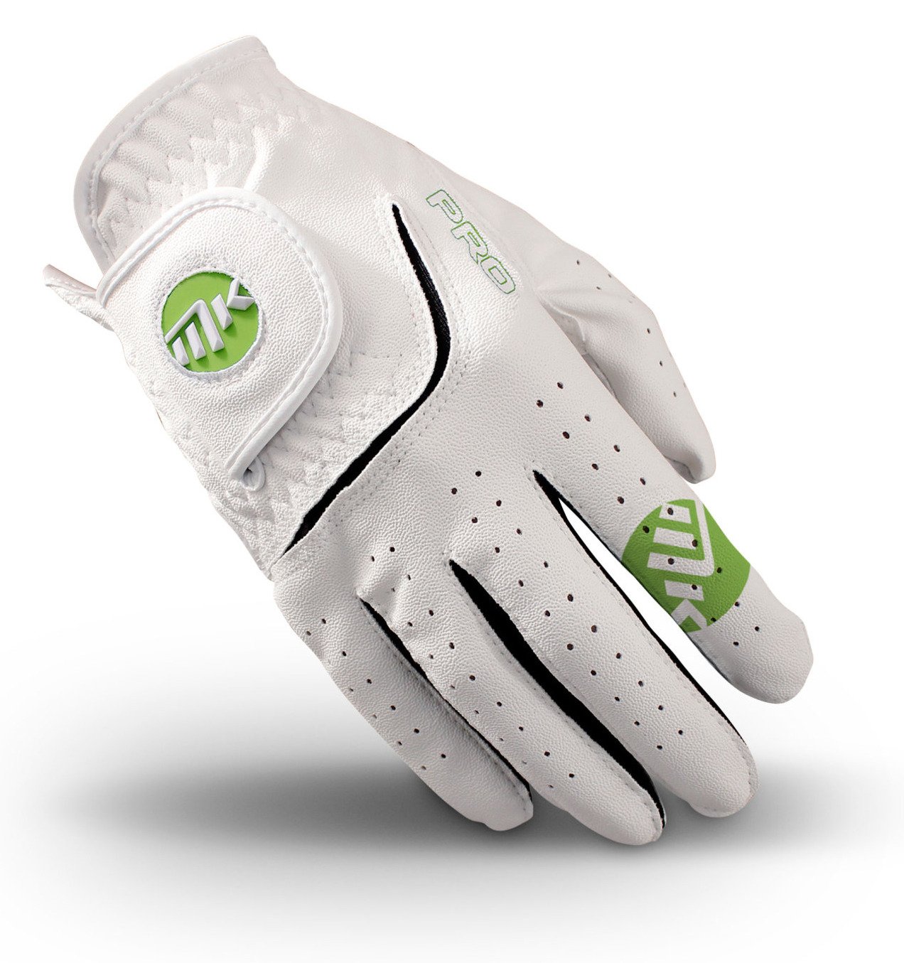 MKids MKids All Weather junior golf glove, white/lime