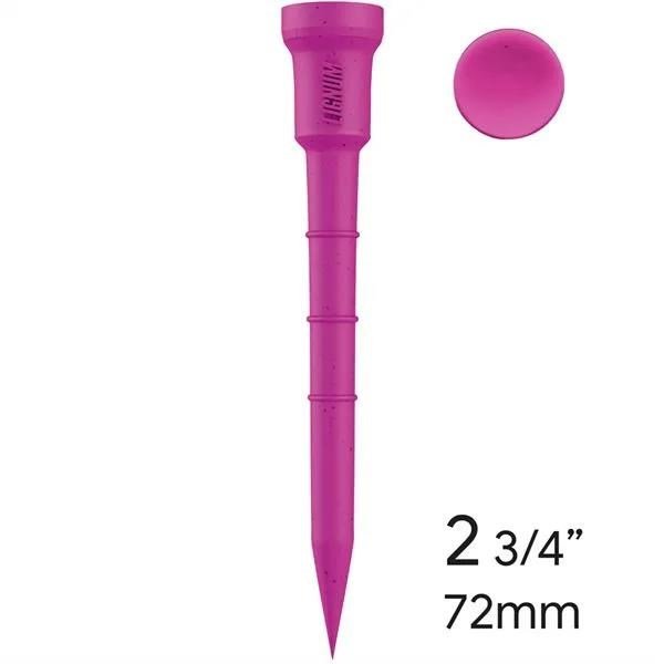 Lignum Tee 72mm (2 3/4") Punchy Pink Golf Tees, 12-Pack