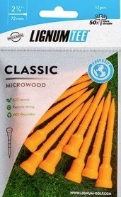 Lignum Tee 72mm (2 3/4") Spinning Orange 12pack