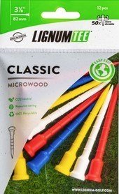 Lignum Tee 82mm (3 1/8") 12pack colour mix