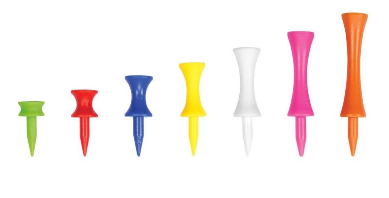 Masters Graduated Castle plastic tees 37mm (1 1/2"), 30tees, blue