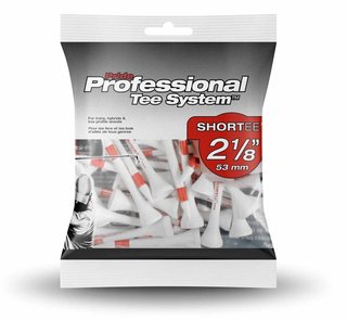 Pride Professional Tee System Prolength Short Red Wood Tees 53mm (2 1/8"), 25 pcs