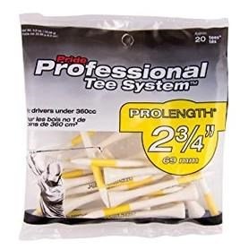 Pride Professional Tee System Prolength Yellow Wood Tees 69mm (2 3/4"), 20 pcs