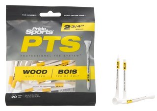 Pride Professional Tee System Prolength Yellow Wood Tees 69mm (2 3/4"), 20 pcs