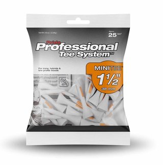 Pride Professional Tee System Prolength Mini Orange Wood Tees 38mm 25pcs
