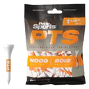 Pride Professional Tee System Prolength Mini Orange Wood Tees 38mm 25pcs