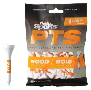 Pride Professional Tee System Prolength Mini Orange Wood Tees 38mm 25pcs