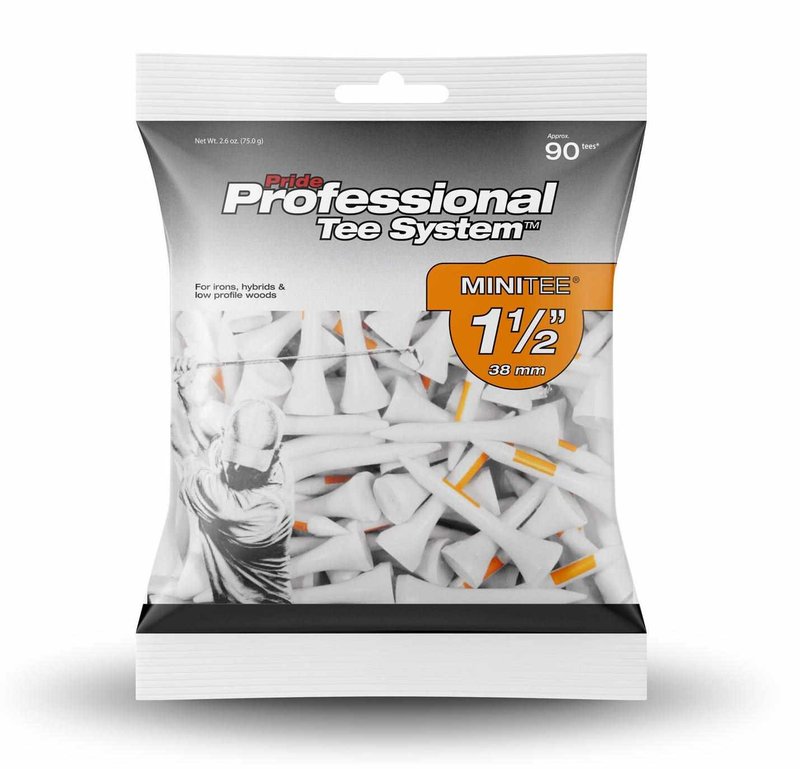 Pride Professional Tee System Prolength Mini Orange wood tees 38mm (1 1/2"), 90tees