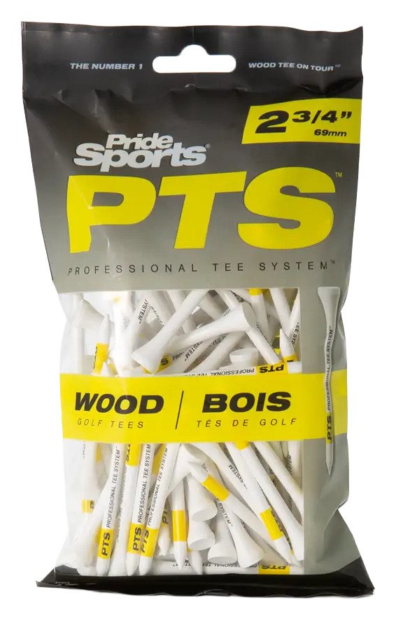 Pride Professional Tee System Prolength Yellow Wood Tees 69mm (2 3/4"), 100pcs