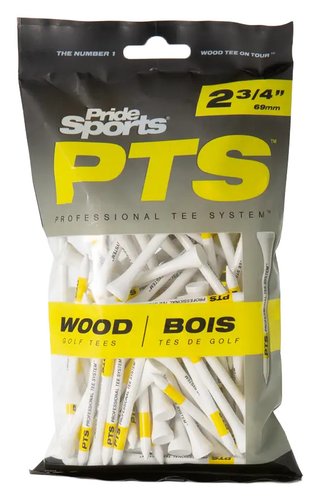 Pride Professional Tee System Prolength Yellow Wood Tees 69mm (2 3/4"), 100pcs