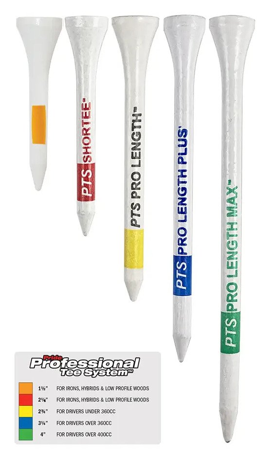 Pride Professional Tee System Prolength Yellow Wood Tees 69mm (2 3/4"), 100pcs