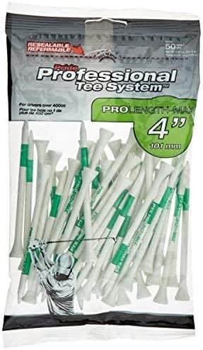Pride Professional Tee System Prolength Max Green Wood Tees 101mm (4"), 50 pcs