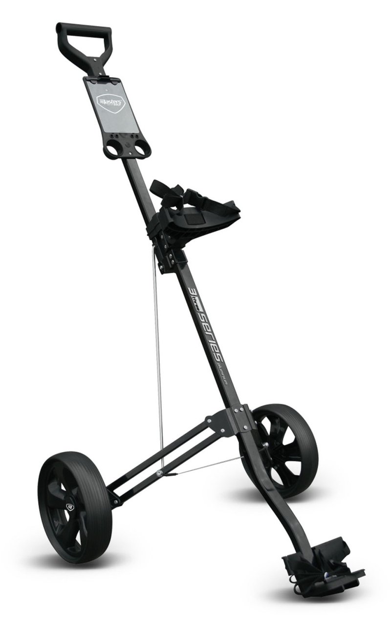Masters Golf 3 Series Aluminium 2 Wheel Pull trolley, black