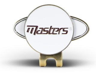 Masters Golf Cap Clip & Ball Marker, white/red