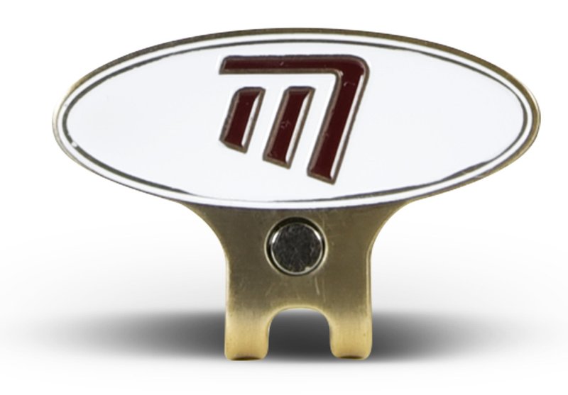 Masters Golf Cap Clip & Ball Marker, white/red