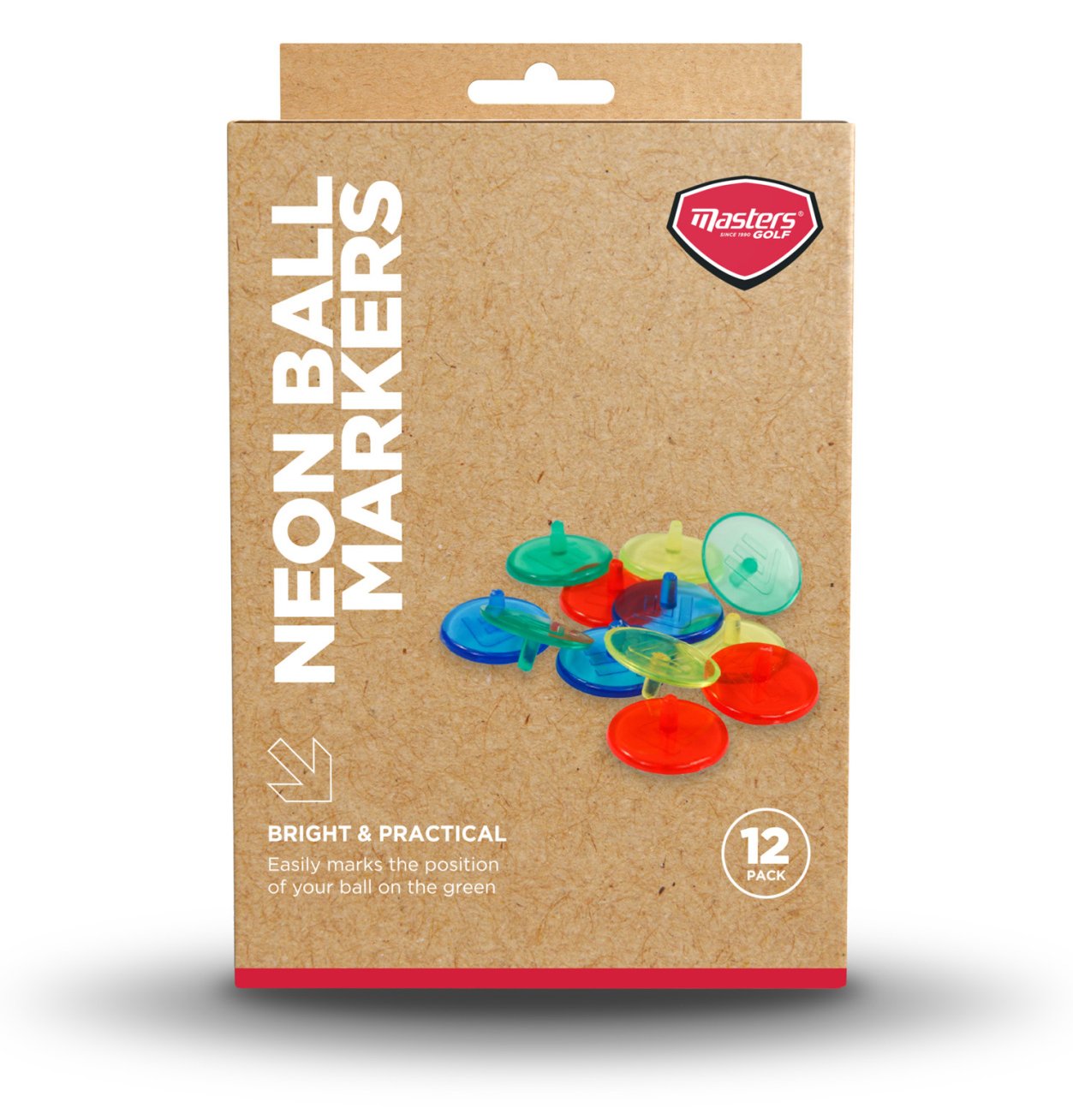 Masters Golf Neon Ball Markers (12 pack) ball markers
