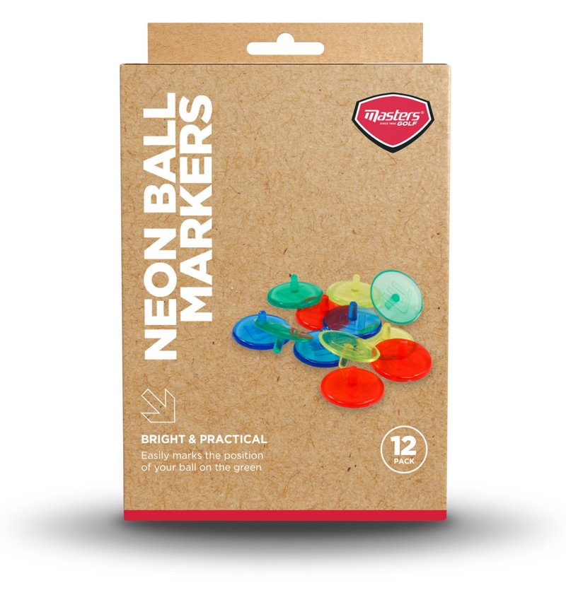 Masters Golf Neon Ball Markers (12 pack) ball markers