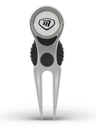 Masters Golf Deluxe Pitchfork With Marker, silver