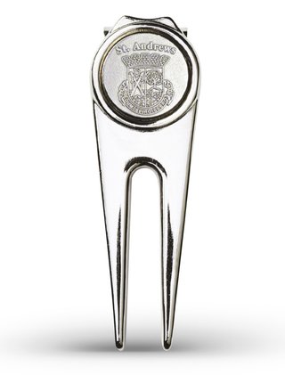 Masters Golf St Andrews Deluxe Pitchfork, silver