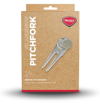 Masters Golf St Andrews Deluxe Pitchfork, silver
