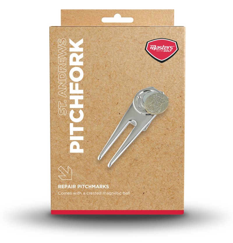 Masters Golf St Andrews Deluxe Pitchfork, silver