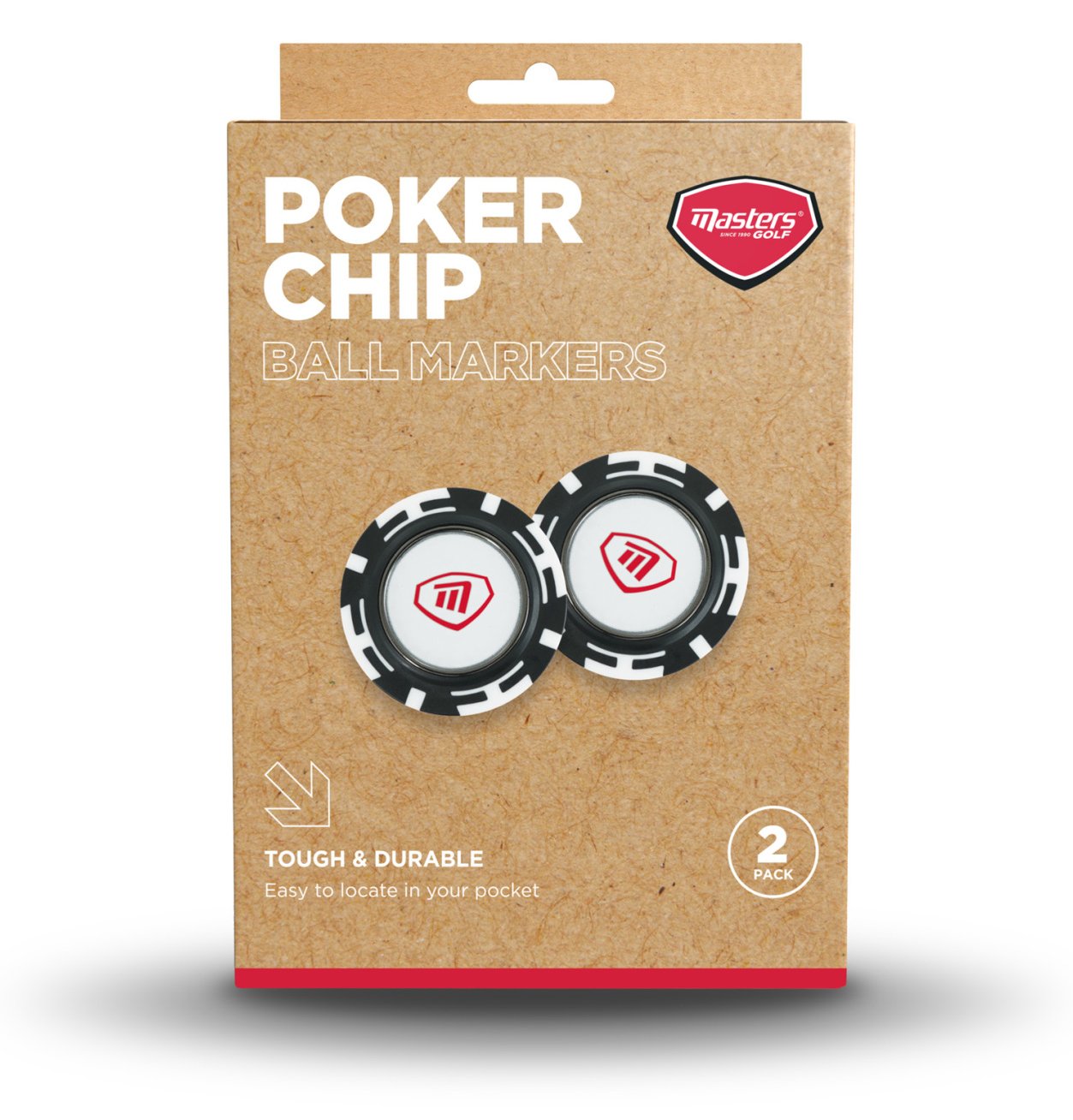 Masters Golf Poker Chips with Mag Ball Marker ball marker, black/white