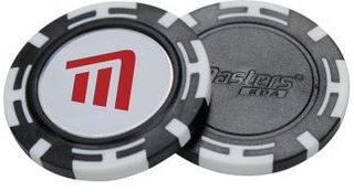 Masters Golf Poker Chips with Mag Ball Marker ball marker, black/white