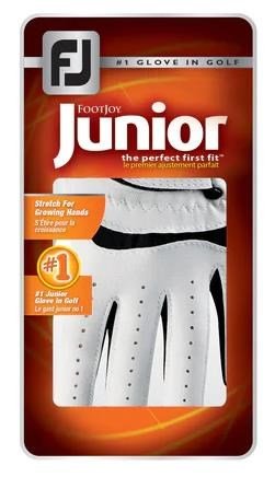 Footjoy FJ Junior 18 golf glove, white/black