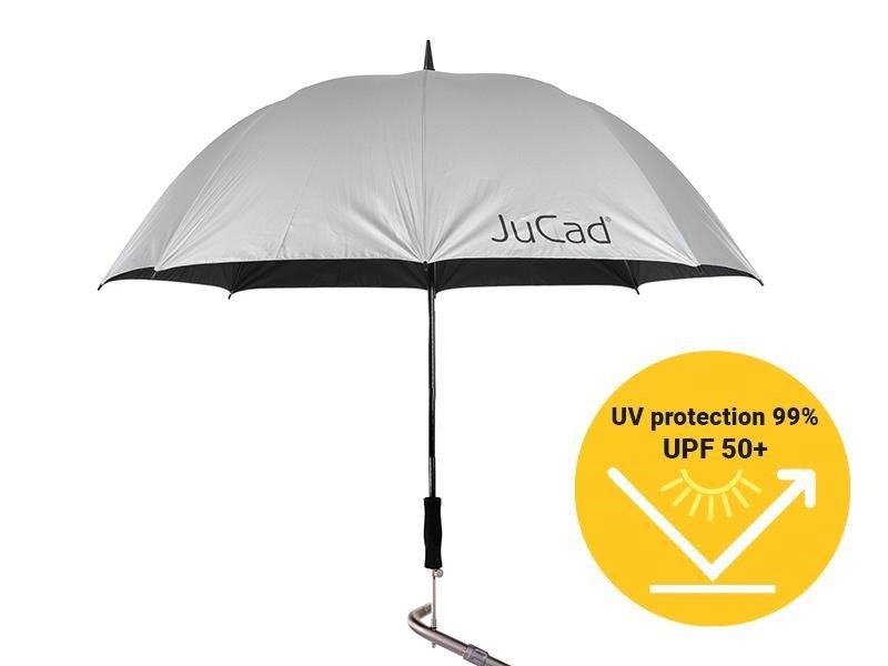 JuCad Telescopic Golf Umbrella 68" Automatic with Pin, Silver