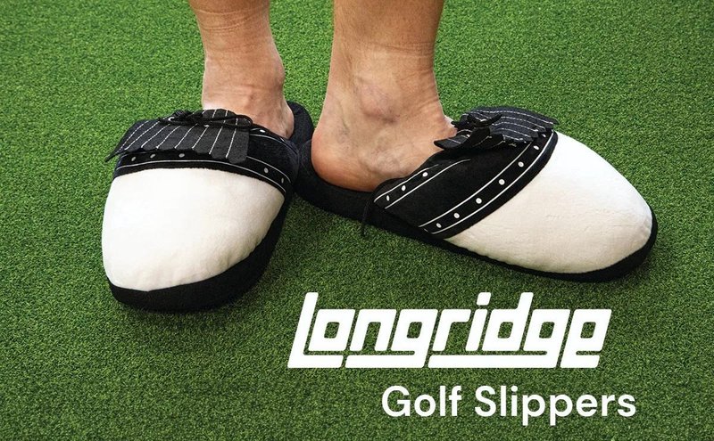 Longridge Golf Slippers (flaps) L golf shoe covers, black/white