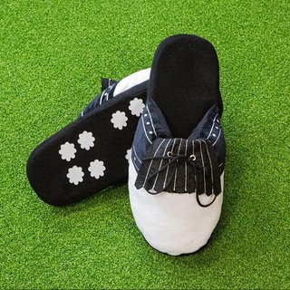 Longridge Golf Slippers (flaps) L golf shoe covers, black/white