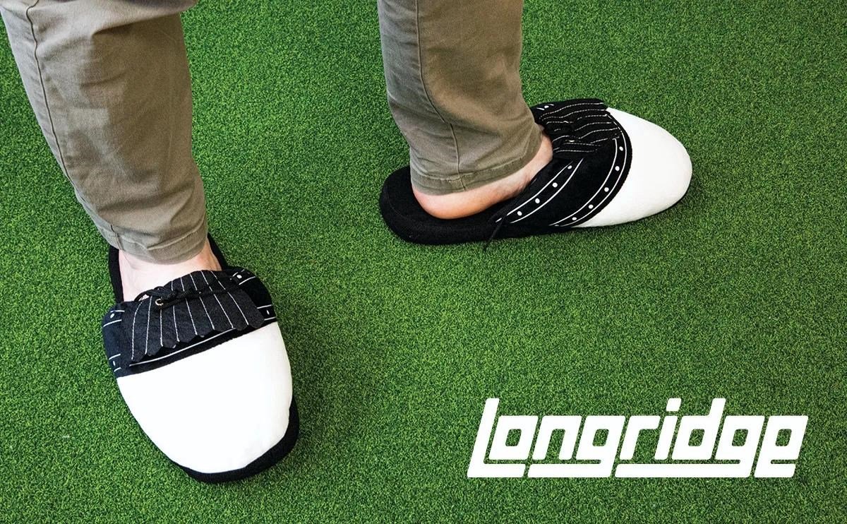 Longridge Golf Slippers (flaps) L golf shoe covers, black/white