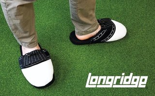 Longridge Golf Slippers (flaps) L golf shoe covers, black/white