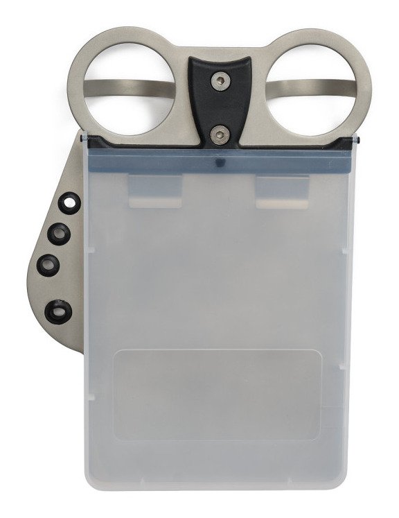 Davies Caddy Compact score card holder, brush silver matt