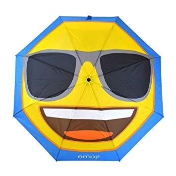 Emoji AutoFold Compact Umbrella, blue (sunglasses)