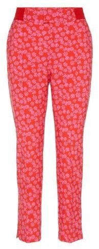 J.Lindeberg Gio Micro Stretch women's pants, pop pink flower print