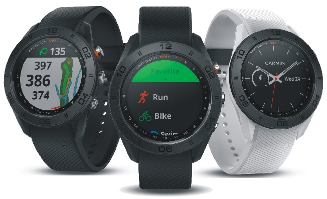 Garmin Approach S60 course map and fairway view on wrist