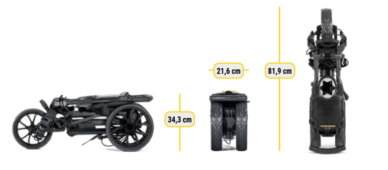 Bag Boy Slimfold Compact Manual Trolley folded slim profile