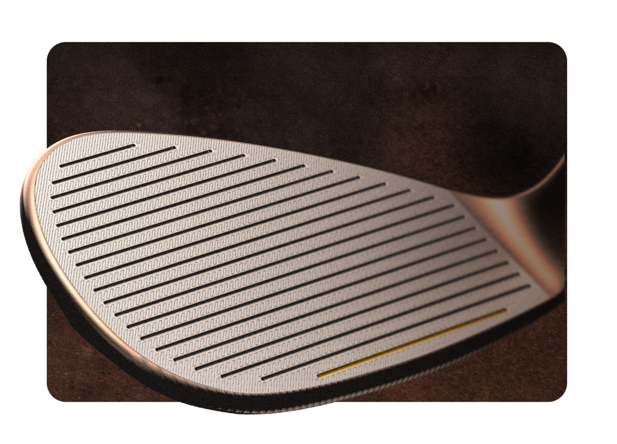 TaylorMade Hi-Toe 4 raw face with gold infill groove