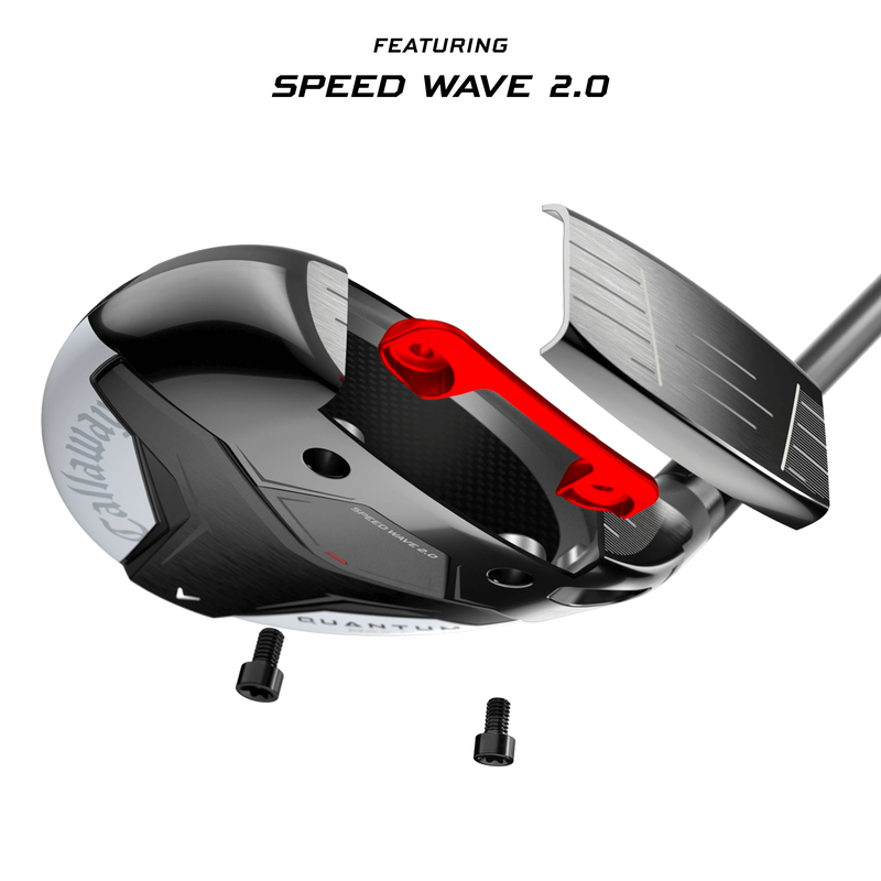 Callaway Quantum Max D internal heel weighting promotes draw bias and reduces slice