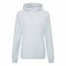 Ping Rhona Textured Hooded Midlayer in Soft Grey – front view showing textured jacquard fabric and hood