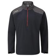 Ping AquaDrive Half-Zip Waterproof Golf Jacket Black/Asphalt – detail view