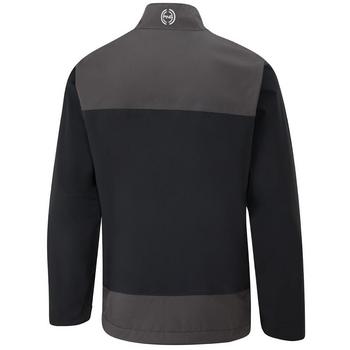 Ping AquaDrive Half-Zip Waterproof Golf Jacket Black/Asphalt – side detail