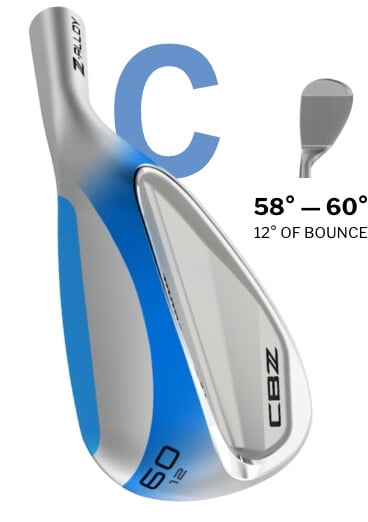 Cleveland CBZ Lob Wedge C-Grind Sole