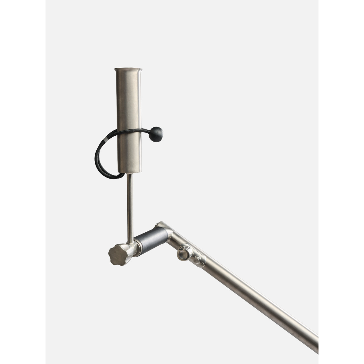 Davies Caddy Titan Adjustable Umbrella Holder – titanium finish, side view