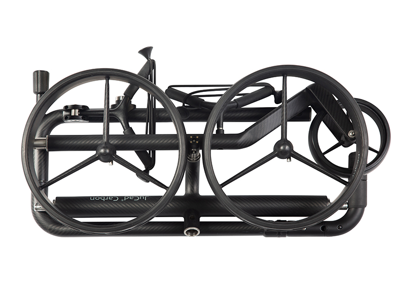 Disassembled JuCad trolley with mini packing size
