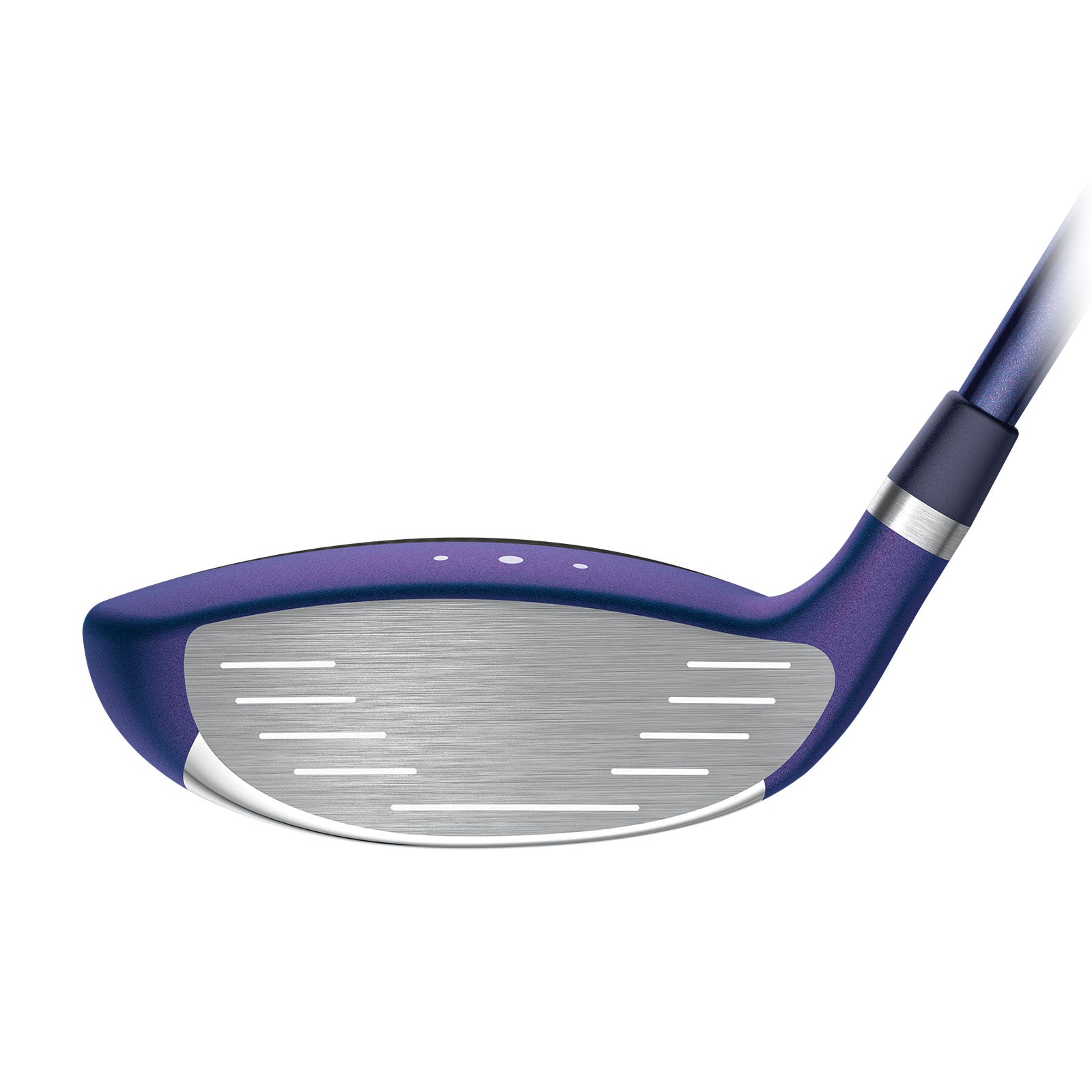 Face view of PING G Le4 fairway wood showing FaceWrap maraging-steel construction