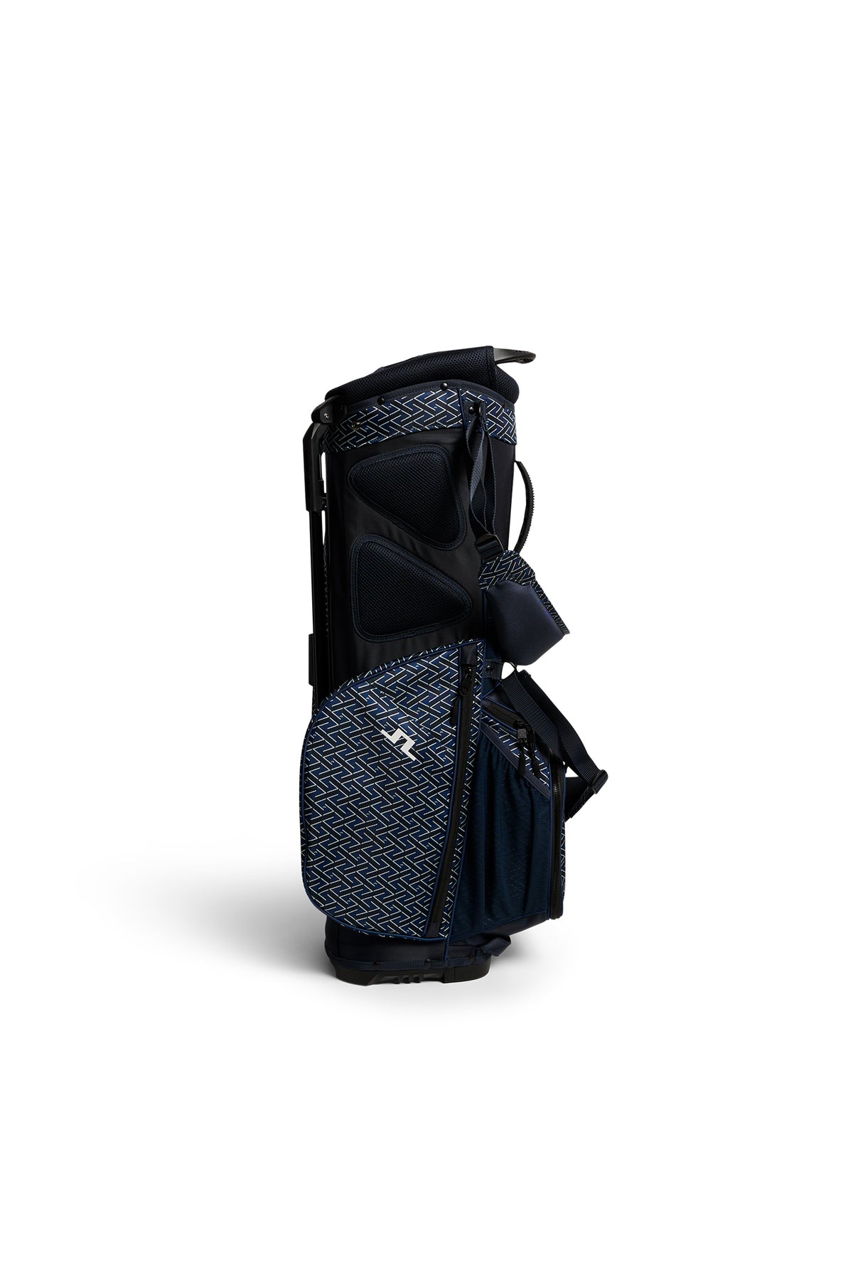 J.Lindeberg JL Flare Printed Golf Bag strap and compartment detail