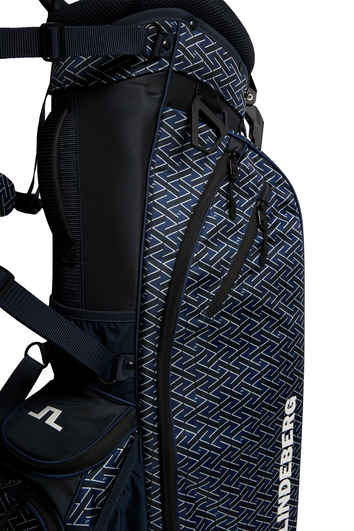 J.Lindeberg JL Flare Printed Golf Bag - Ladder Estate Navy S print detail